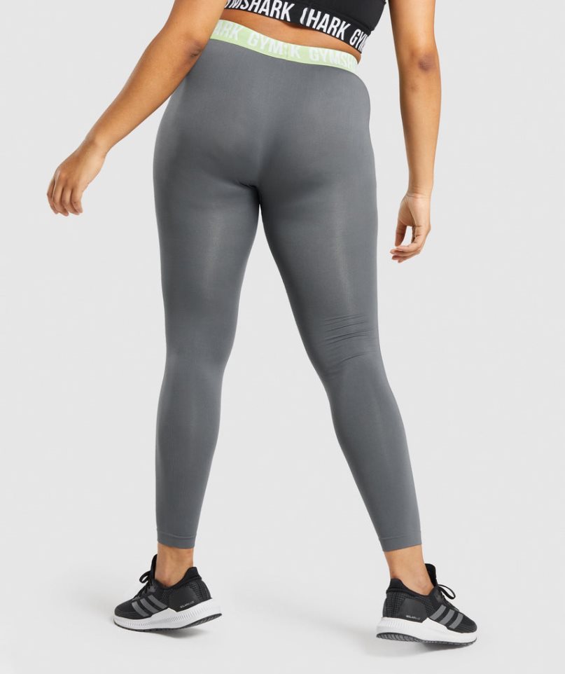 Women's Gymshark Fit Seamless Leggings Grey | CA 5N81DA